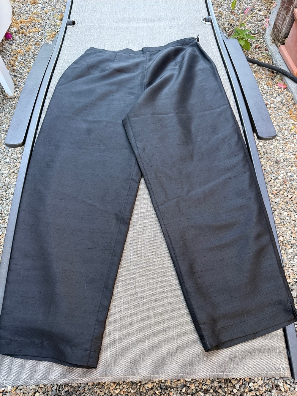 SilkLand Cigarette Pants in Black 💯 % Silk